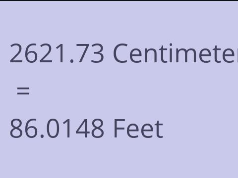 2621.73 CM TO FEET