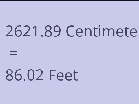 2621.89 CM TO FEET