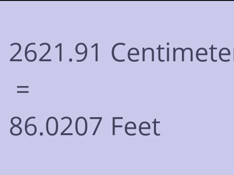 2621.91 CM TO FEET