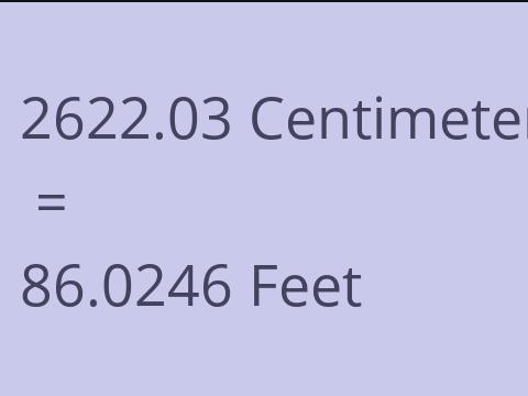2622.03 CM TO FEET