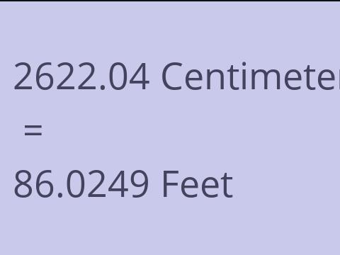 2622.04 CM TO FEET