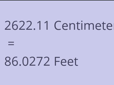 2622.11 CM TO FEET