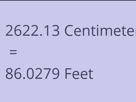 2622.13 CM TO FEET