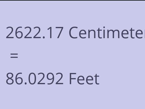 2622.17 CM TO FEET
