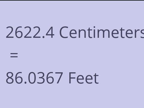 2622.4 CM TO FEET