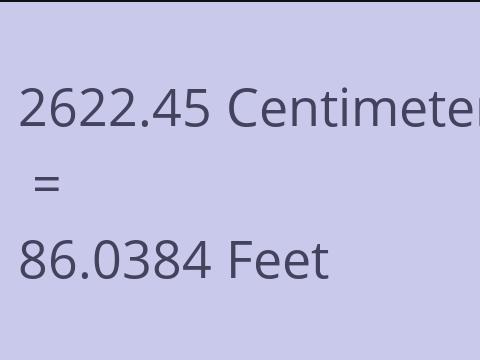2622.45 CM TO FEET