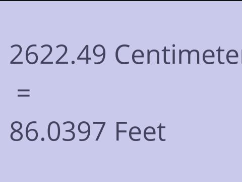2622.49 CM TO FEET