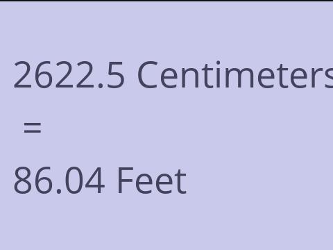 2622.5 CM TO FEET