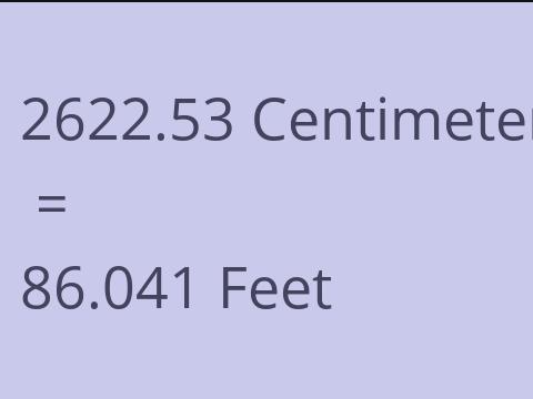 2622.53 CM TO FEET