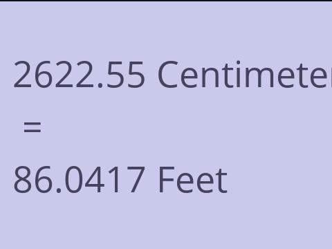 2622.55 CM TO FEET