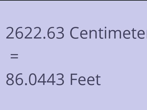 2622.63 CM TO FEET