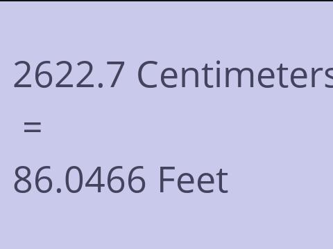 2622.7 CM TO FEET