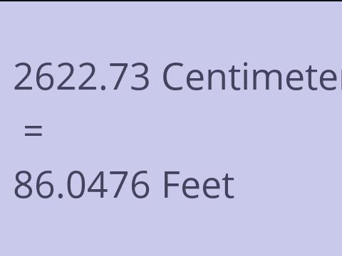 2622.73 CM TO FEET