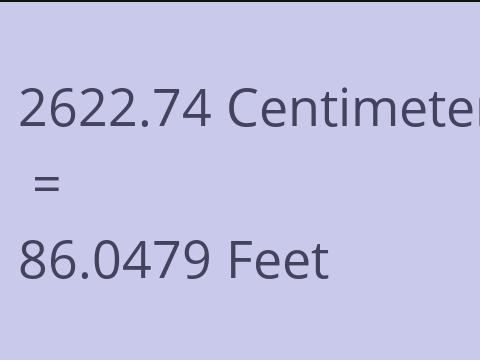2622.74 CM TO FEET