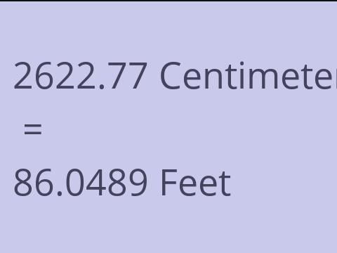 2622.77 CM TO FEET
