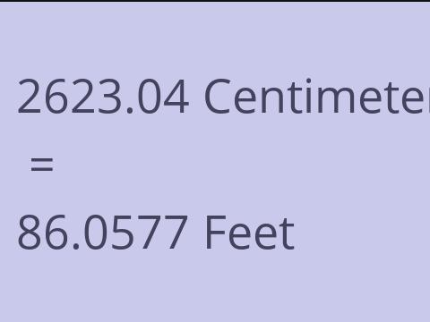 2623.04 CM TO FEET