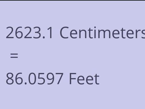 2623.1 CM TO FEET