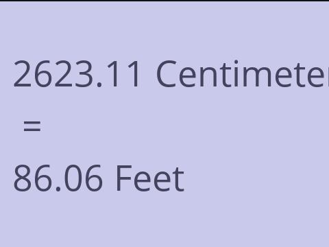 2623.11 CM TO FEET
