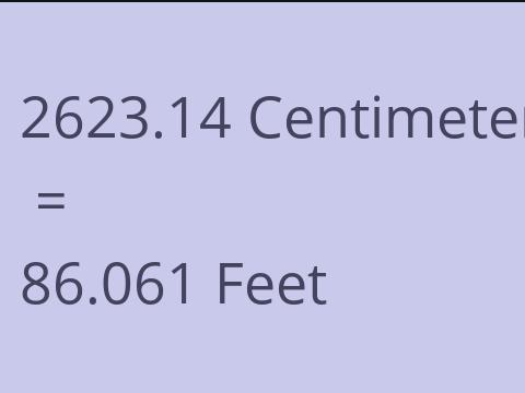 2623.14 CM TO FEET