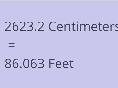 2623.2 CM TO FEET