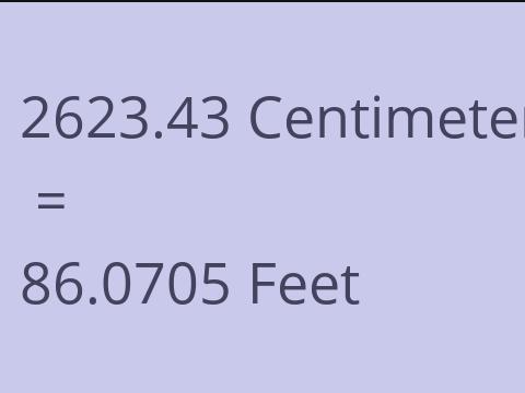 2623.43 CM TO FEET