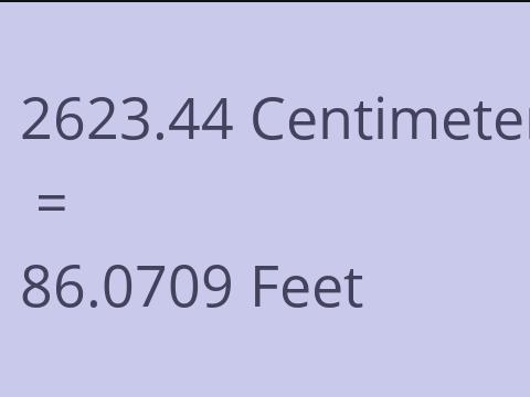 2623.44 CM TO FEET
