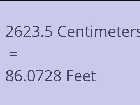 2623.5 CM TO FEET