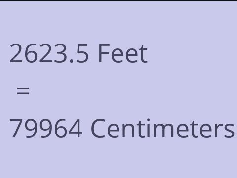 2623.5 FEET TO CM