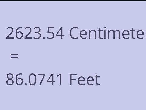 2623.54 CM TO FEET