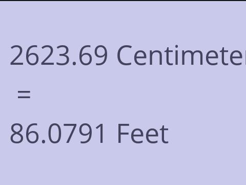 2623.69 CM TO FEET