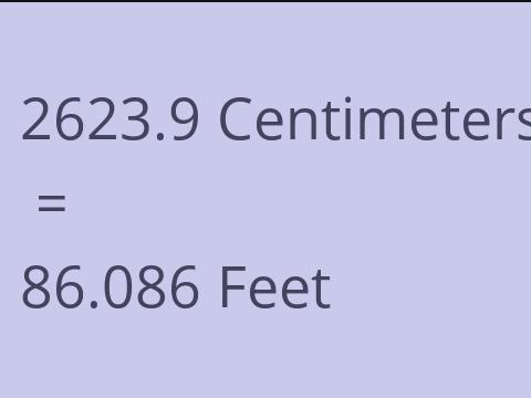 2623.9 CM TO FEET