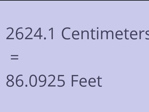2624.1 CM TO FEET