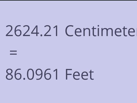 2624.21 CM TO FEET