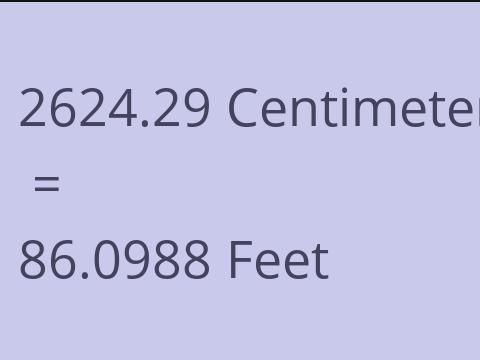 2624.29 CM TO FEET