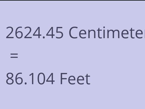 2624.45 CM TO FEET