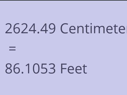2624.49 CM TO FEET