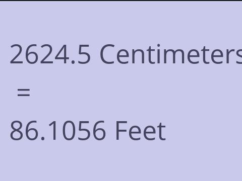 2624.5 CM TO FEET