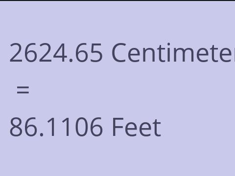 2624.65 CM TO FEET