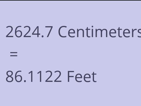 2624.7 CM TO FEET