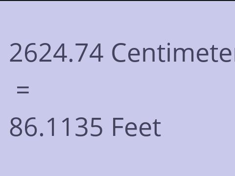 2624.74 CM TO FEET