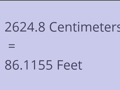 2624.8 CM TO FEET