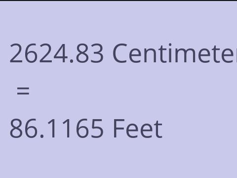 2624.83 CM TO FEET