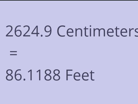 2624.9 CM TO FEET