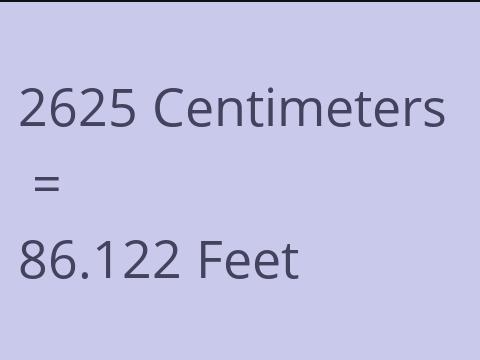 2625 CM TO FEET