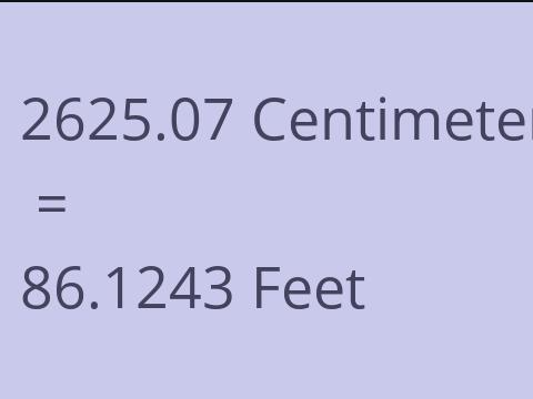2625.07 CM TO FEET