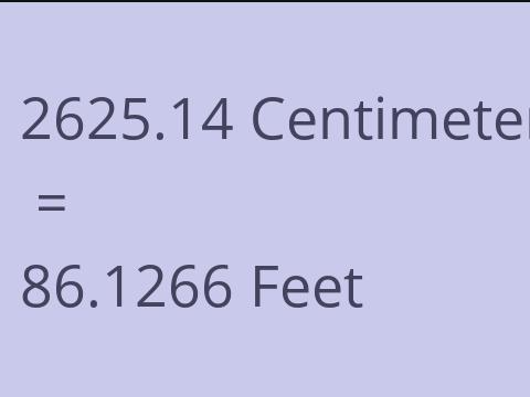 2625.14 CM TO FEET