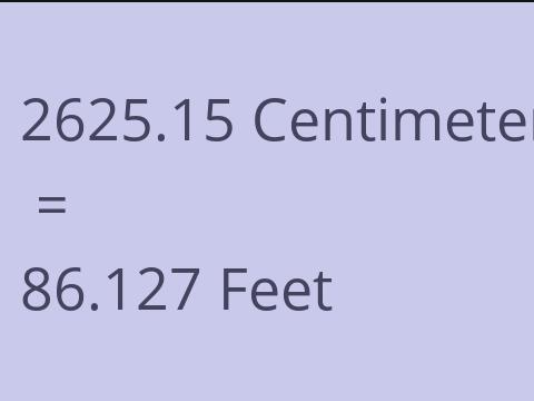 2625.15 CM TO FEET