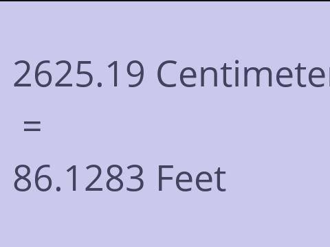 2625.19 CM TO FEET
