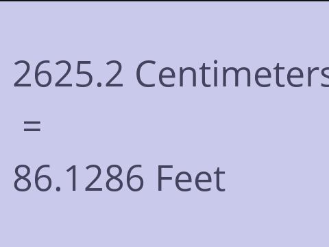2625.2 CM TO FEET