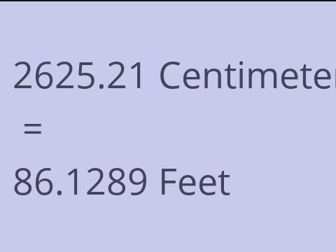 2625.21 CM TO FEET
